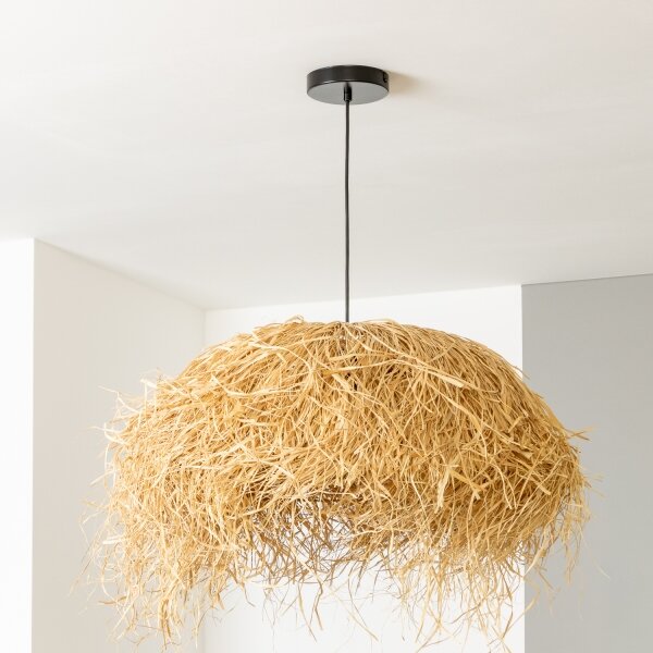 Brilagi - LED luster na lanku CERIA BOHO 1xE27/40W/230V priemer 60 cm rafia
