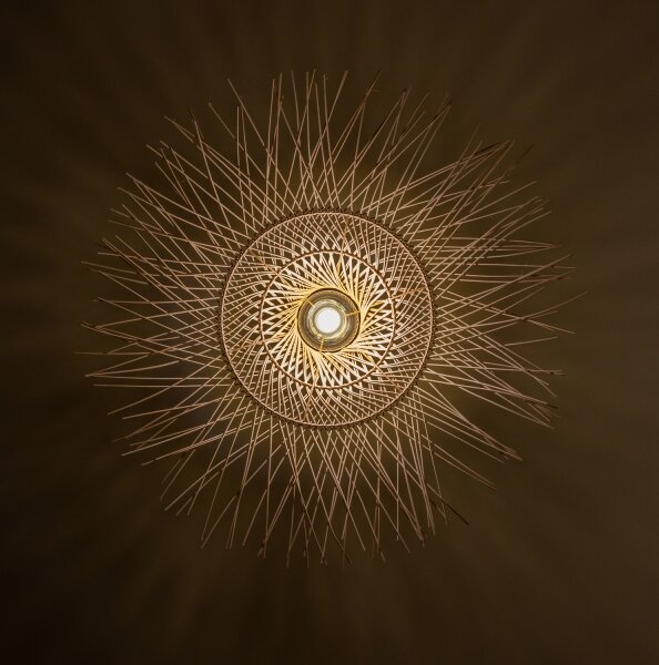 Brilagi - LED luster na lanku CERIA BOHO 1xE27/40W/230V pr. 70 cm bambus