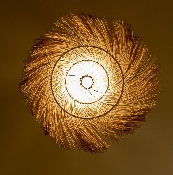 Brilagi - LED luster na lanku CERIA BOHO 1xE27/40W/230V priemer 70 cm ratan