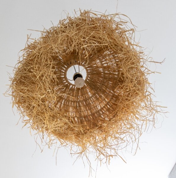 Brilagi - LED luster na lanku CERIA BOHO 1xE27/40W/230V priemer 60 cm rafia