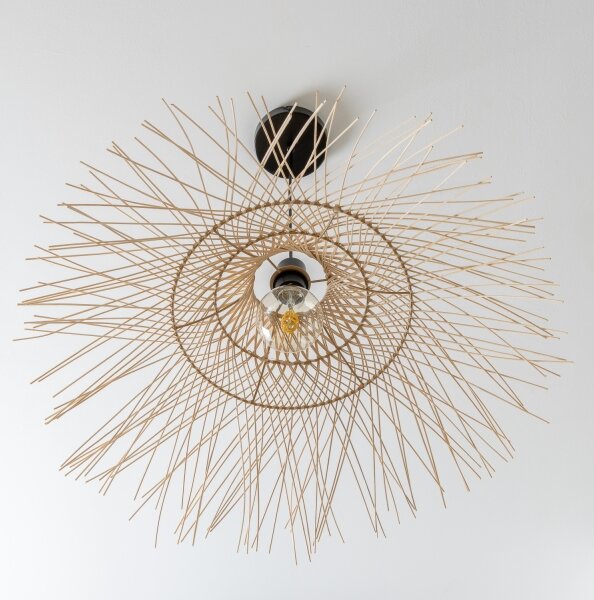 Brilagi - LED luster na lanku CERIA BOHO 1xE27/40W/230V pr. 70 cm bambus