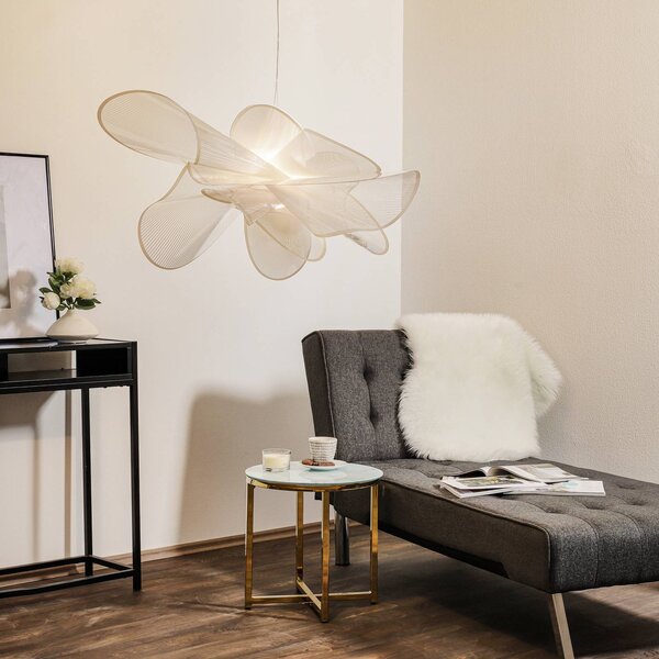 Slamp La Belle Étoile Large – závesná lampa, 90 cm, Biela / opálová, Obývacia izba / jedáleň, Plast, Dizajn, Závesné svietidlo