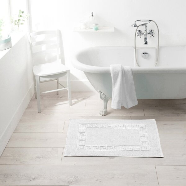 Blancheporte Kúpeľňová predložka, grécky vzor biela 50x70cm