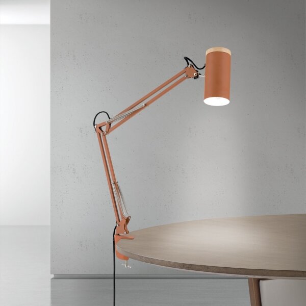 Orion - Stolná lampa so svorkou GILI 1xE27/40W/230V tehlová
