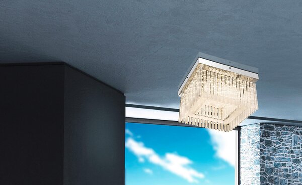 STROPNÉ LED SVIETIDLO, 36/36/21.5 cm - Online Only bytové doplnky, Online Only