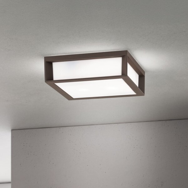 Orion - Vonkajšie svietidlo HENRY 2xE27/15W/230V 26x26 cm IP44 hnedé