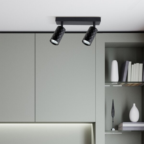 Brilagi - Bodové svietidlo SELE DIAMANT 2xGU10/30W/230V čierne