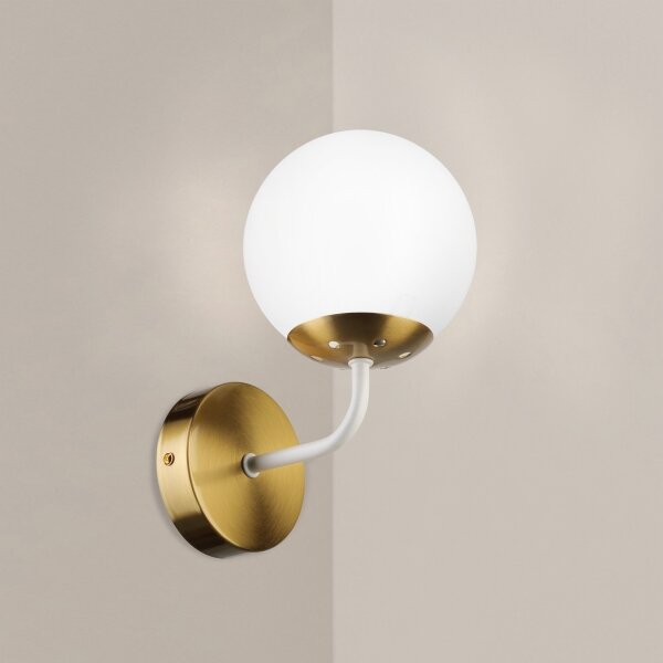 Brilagi - Nástenná lampa MALIVA 1xE14/15W/230V zlatá/biela