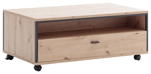 KONFERENČNÝ STOLÍK, antracitová, farba duba, kov, kompozitné drevo, 115/46/70 cm Livetastic - Stolíky do obývačky, Online Only