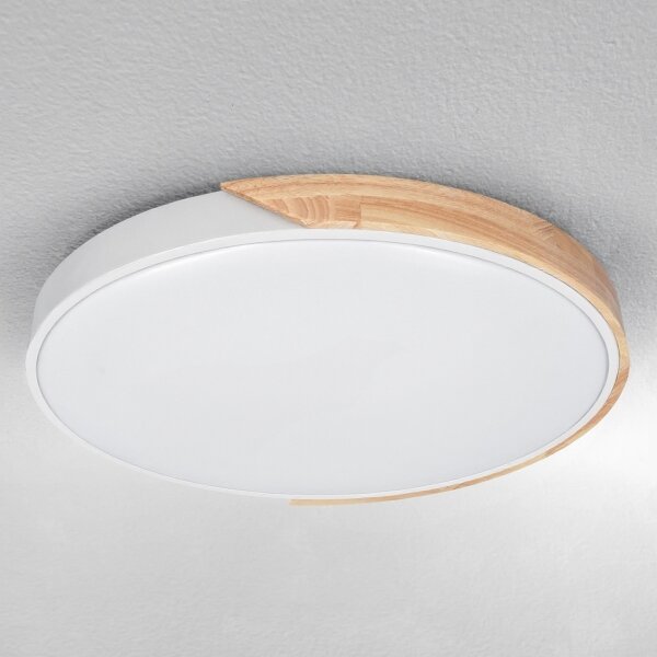 Brilagi - stmievateľné LED svietidlo PILANA LED/60W/230V dub/biela priemer 60 cm + diaľkové ovládanie