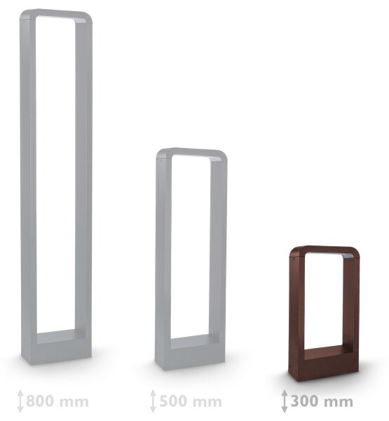 Brilagi - LED Vonkajšie svietidlo BARI LED/7W/230V 3000/4000/6000K hnedé IP54 30 cm