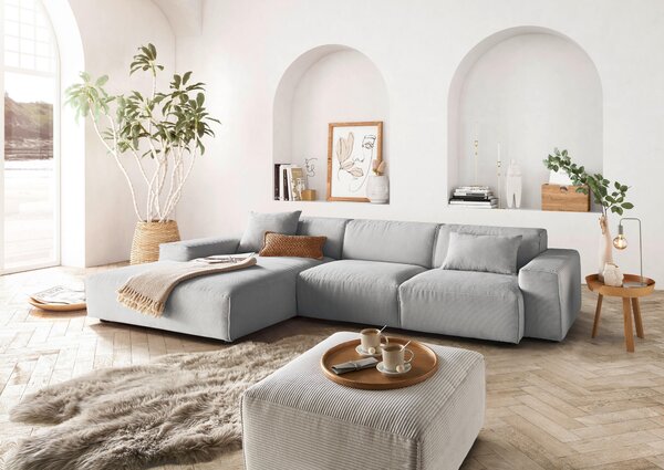 ROHOVÁ SEDAČKA, textil, sivá Livetastic - Sedačky, Online Only
