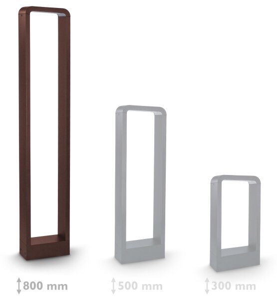 Brilagi - LED vonkajšie svietidlo BARI LED/7W/230V 3000/4000/6000K hnedá IP54 80 cm