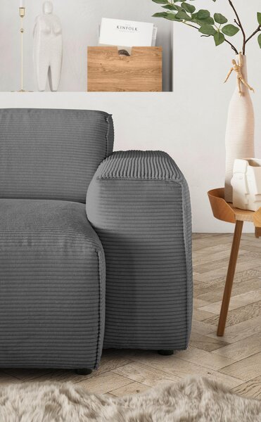 ROHOVÁ SEDAČKA, textil, tmavosivá Livetastic - Sedačky, Online Only