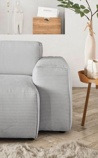 ROHOVÁ SEDAČKA, textil, sivá Livetastic - Sedačky, Online Only