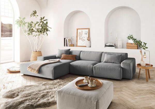 ROHOVÁ SEDAČKA, textil, tmavosivá Livetastic - Sedačky, Online Only