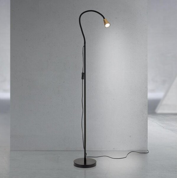 Orion - Flexibilná stojacia lampa DOTTY 1xGU10/10W/230V čierna/mosadz