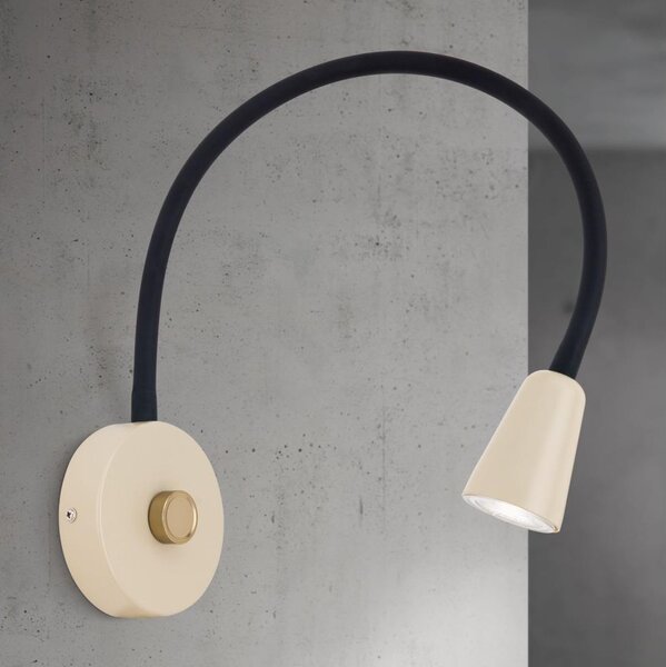 Orion - Stmievateľná flexibilná nástenná lampička DOTTY 1xGU10/10W/230V béžová/čierna
