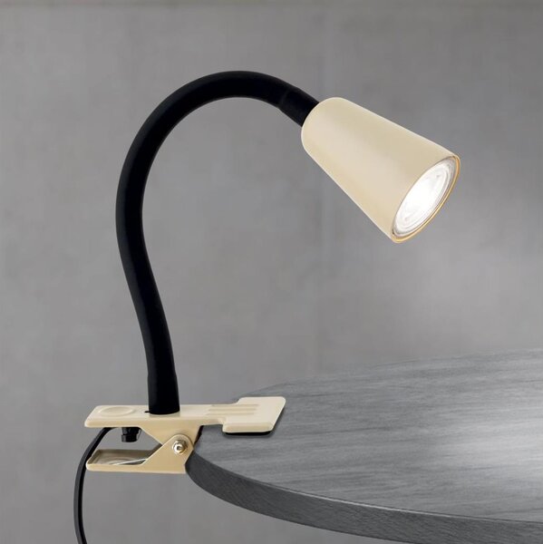 Orion - Flexibilná stolná lampa so svorkou DOTTY 1xGU10/10W/230V béžová/čierna