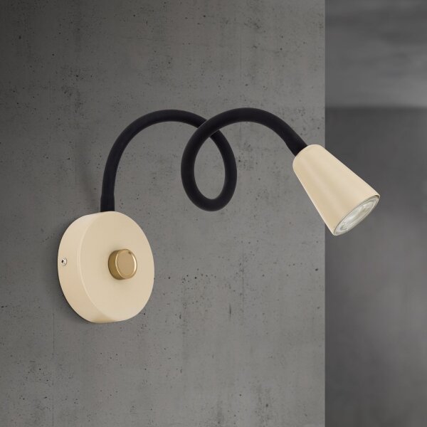 Orion - Stmievateľná flexibilná nástenná lampička DOTTY 1xGU10/10W/230V béžová/čierna