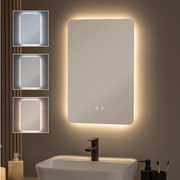 Brilagi - LED stmievateľné kúpeľňové vyhrievané zrkadlo s podsvietením DIANA LED/13W/230V 60x40 cm IP44
