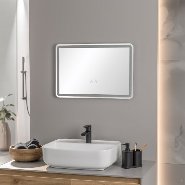 Brilagi - LED stmievateľné kúpeľňové vyhrievané zrkadlo s podsvietením BELLA LED/12W/230V 40x60 cm IP44