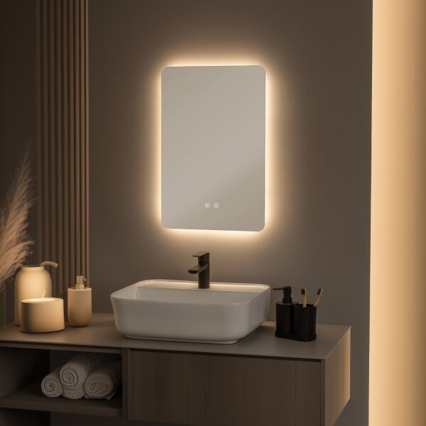 Brilagi - LED stmievateľné kúpeľňové vyhrievané zrkadlo s podsvietením DIANA LED/13W/230V 60x40 cm IP44
