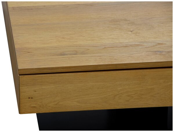 KONFERENČNÝ STOLÍK, čierna, farba duba, drevo, kompozitné drevo, 75/75/38 cm Boxxx - Stolíky do obývačky