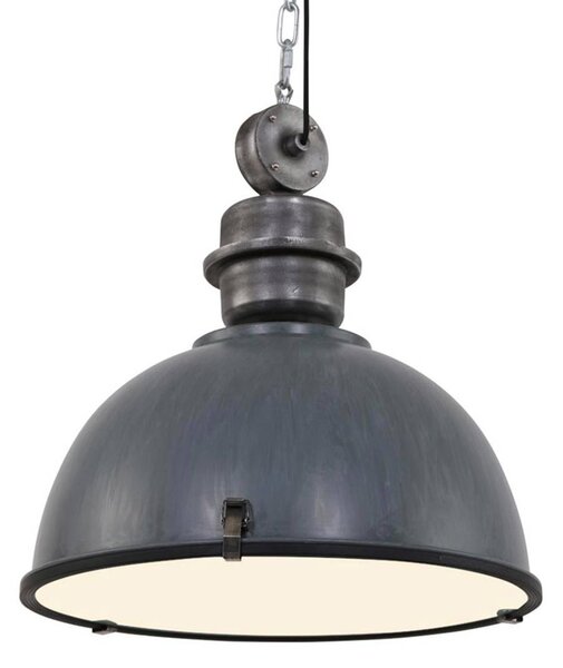 Sivá závesná lampa Bikkel XXL, priemyselný dizajn