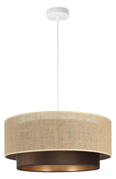 Závesný luster SARTA 1xE27/60W/230V, priemer 45 cm, hnedá/juta