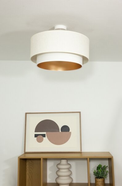 Prisadený luster NATIA 1xE27/60W/230V pr. 45 cm biely