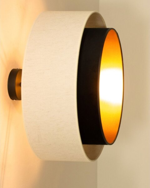 Prisadený luster NATIA 1xE27/60W/230V priemer 45 cm biela/čierna