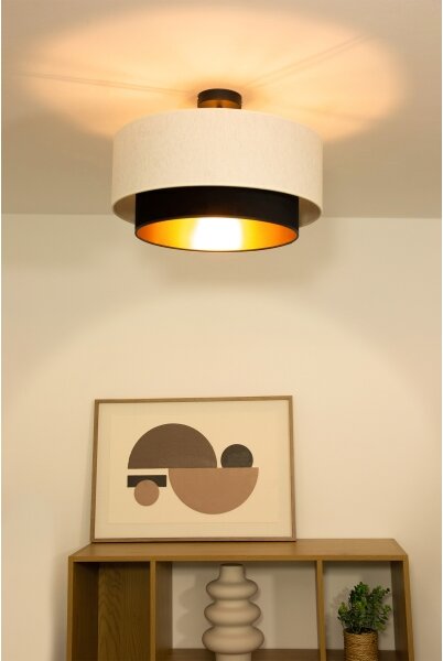 Prisadený luster NATIA 1xE27/60W/230V priemer 45 cm biela/čierna