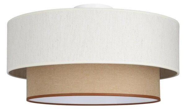 Stropné svietidlo NATIA 1xE27/60W/230V pr. 45 cm biela/hnedá
