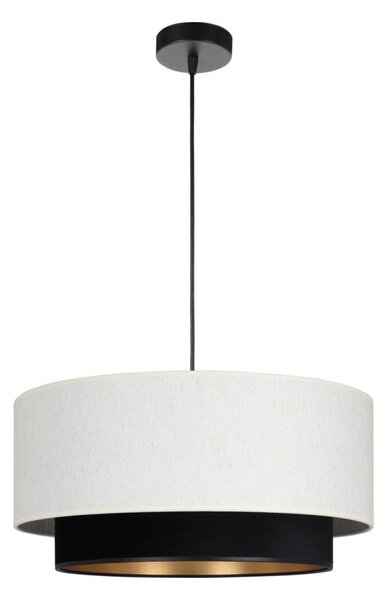 Závesný luster NATIA na lanku 1xE27/60W/230V, priemer 45 cm, biela/čierna