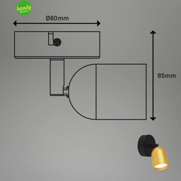 Briloner 2145-017 - Nástenné bodové svietidlo 1xGU10/9W/230V