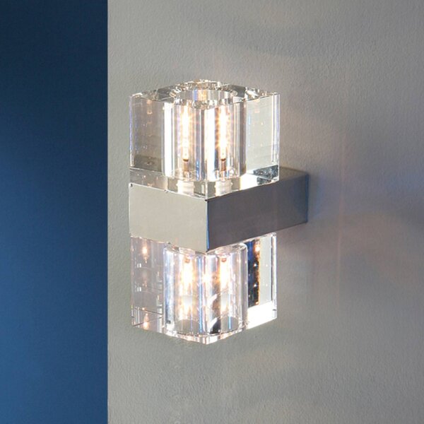 Nástenné svietidlo LED Cubic s čírym sklom