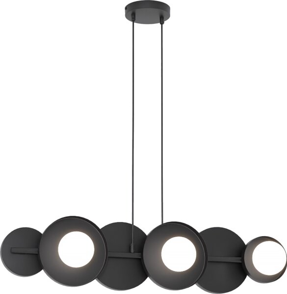 Závesný luster na lanku MODEL 6xG9/8W/230V, čierny