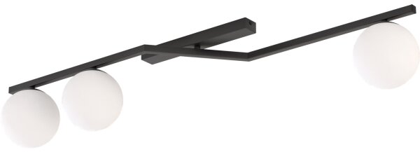 Stropné svietidlo NATON 3xE14/10W/230V čierna/biela