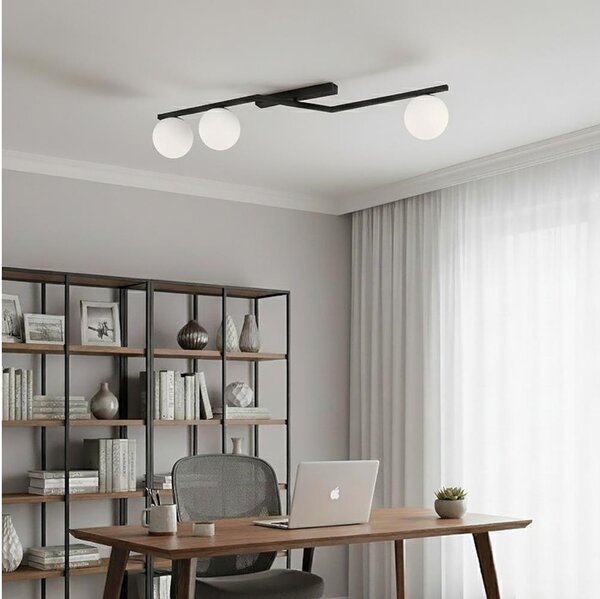 Stropné svietidlo NATON 3xE14/10W/230V čierna/biela