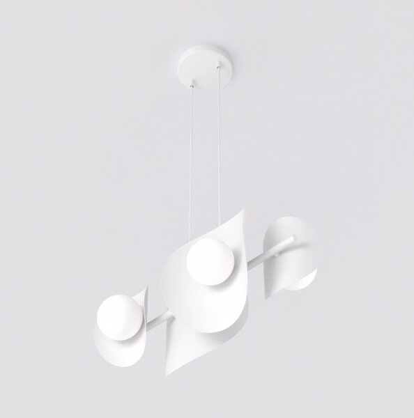 Luster na lanku ELEMENTI 4xG9/8W/230V biela