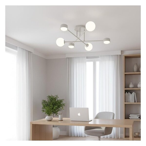 Prisadený luster HOLON 3xG9/8W/230V + 3xGX53/12W biela