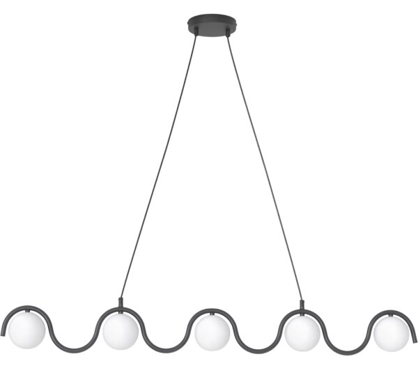Luster na lane SINUS 5xG9/8W/230V čierna