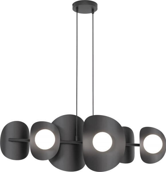 Luster na lanku ELEMENTI 6xG9/8W/230V čierny