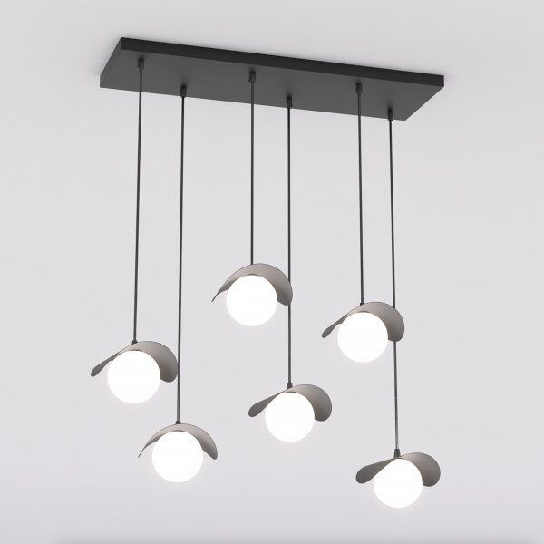 Luster na lankách RITUAL 6xG9/8W/230V čierna