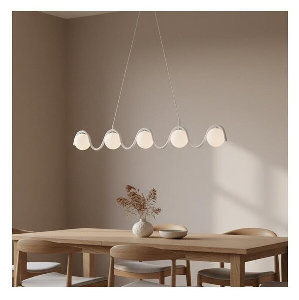 Luster na lanku SINUS 5xG9/8W/230V biely
