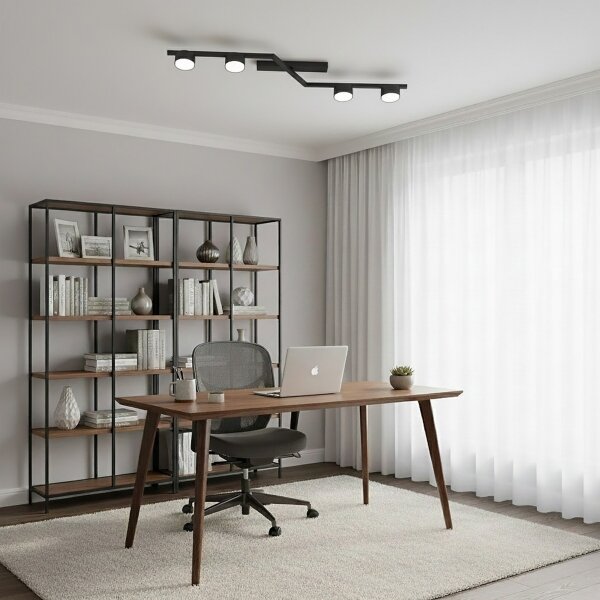 Stropné svietidlo SKAN 4xGX53/12W/230V čierne