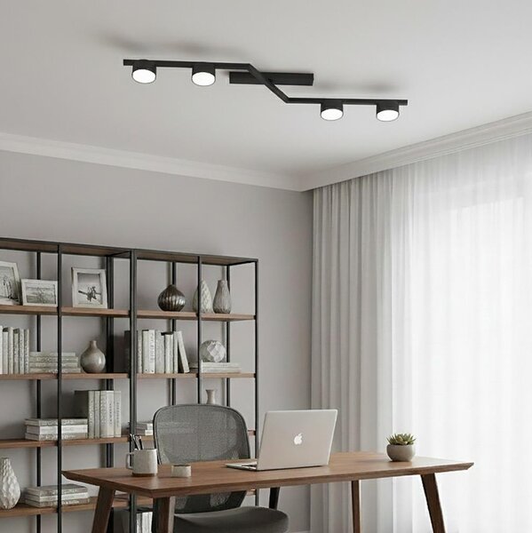 Stropné svietidlo SKAN 4xGX53/12W/230V čierne