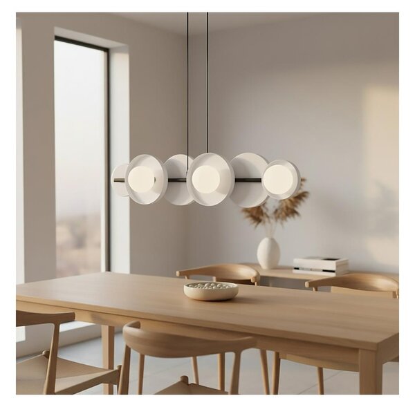 Luster na lankách MODEL 6xG9/8W/230V biela