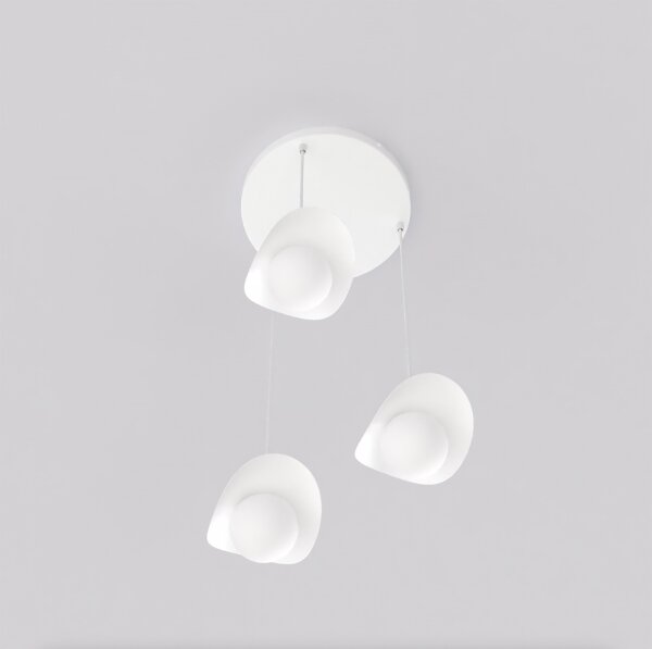 Luster na lanku RITUAL 3xG9/8W/230V biela